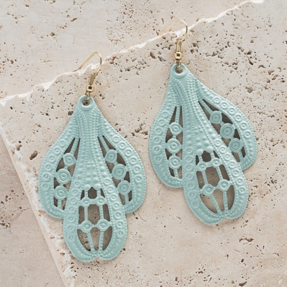 Plunder Mint Green / Light Blue Earrings